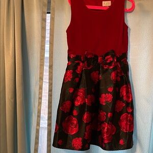 The Children's Place Red and Black Floral Dress